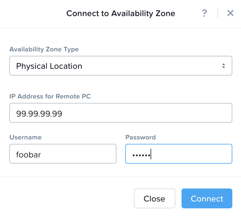 DR - Connect to Availability Zone