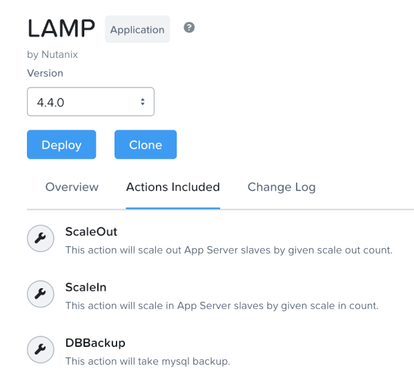 Built-in LAMP Stack application